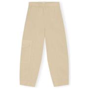 Stijlvolle Wijde Cargo Broek Ganni , Beige , Dames