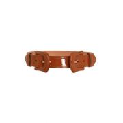 Luxe Havana Leren Riem Zimmermann , Brown , Dames