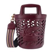 Geperforeerde leren bucket tas Etro , Brown , Dames