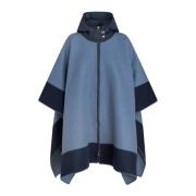 Wijde Cape met Ritssluiting Etro , Blue , Dames