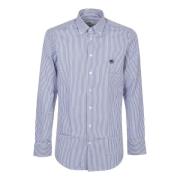 Slim Logo Overhemd Etro , Blue , Heren