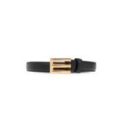 Leren Riem met logo Etro , Black , Dames