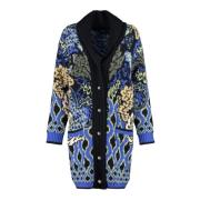 Elegant Jacquard Knit Winter Coat Etro , Multicolor , Unisex