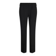 Slim-Fit Zwarte Broek met Elastische Taille Brunello Cucinelli , Black...