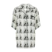 Stijlvolle Viscose Pyjama Shirt Palm Angels , Multicolor , Dames