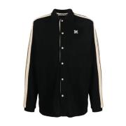 Zwart Monogram Piquet Trackshirt Palm Angels , Black , Heren