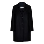 Single-Breasted Coats Palm Angels , Black , Dames