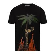 T-shirt Palm Angels , Black , Heren