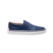 Nappa Elastische Moccasin Schoenen Tod's , Blue , Heren