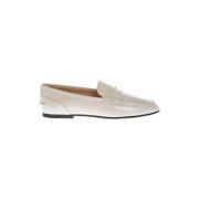 Witte Patent Moccasins met tabblad Tod's , Beige , Dames