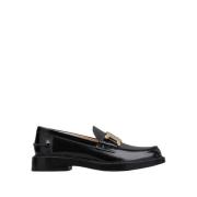 Zwarte Leren Mocassins Tod's , Black , Dames