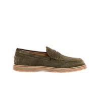 Groene Suède Hybride Loafer - Maat 40 Tod's , Green , Heren