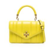 Kira Leren Schoudertas - Geel Tory Burch , Yellow , Dames