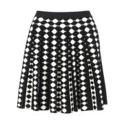 Elegante Gebreide Jacquard Rok Tory Burch , Black , Dames