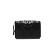 Zachte Bi-Fold Portemonnee Tory Burch , Black , Dames