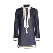 Strandkleding, Blauw en Groen Katoen Tory Burch , Blue , Dames