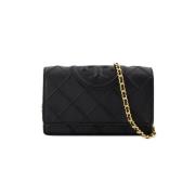 Zwarte Stoffen Crossbody Tas Tory Burch , Black , Dames