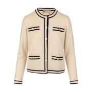 Kendra Cardigan - Hoogwaardige laagjes elegantie Tory Burch , Beige , ...