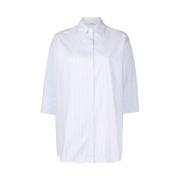 Gestreept Katoenen Overhemd Peserico , White , Dames