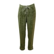 Groene wortelbroek met verstelbare taille Peserico , Green , Dames