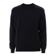 Wollen Crew Neck Sweatshirt voor Mannen Paul & Shark , Blue , Heren