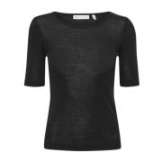 FangIW T-Shirt Toppe T-Shirts 30106098 Zwart InWear , Black , Dames