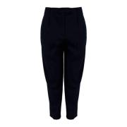 Tapered Broek met Rits en Knoop Patrizia Pepe , Blue , Dames