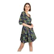 Bloemen Mini Jurk Patrizia Pepe , Green , Dames