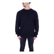 Zwarte Sweaters met Zijlogo Moose Knuckles , Black , Heren
