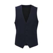 Gilet- Milan Jersey Waistcoat Clean Cut , Blue , Heren