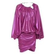 Paarse Feestjurk met Gedrapeerde Wikkelrok The Attico , Purple , Dames