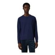 Cashmere Jacquard Crewneck Sweater Massimo Alba , Blue , Heren