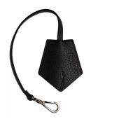 Stijlvolle Zwarte Leren Sleutelhanger Neil Barrett , Black , Heren