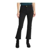 Boot-gesneden jeans Frame , Black , Dames