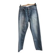 Pre-owned Cotton jeans Saint Laurent Vintage , Blue , Dames