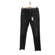 Pre-owned Cotton jeans Saint Laurent Vintage , Black , Dames