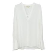 Pre-owned Silk tops Michael Kors Pre-owned , White , Dames