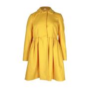 Pre-owned Wool outerwear Valentino Vintage , Yellow , Dames