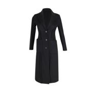 Pre-owned Wool outerwear Salvatore Ferragamo Pre-owned , Black , Dames