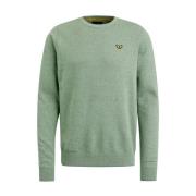 Katoenen Mouline R-Neck Pullover PME Legend , Green , Heren