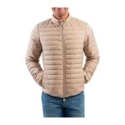 Heren Gewatteerd Horizontaal Pufferjack Save The Duck , Beige , Heren