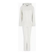 Dames Jumpsuit met Wijde Mouwen Emporio Armani EA7 , White , Dames