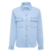 Zonsondergang Streep Overhemd MVP wardrobe , Blue , Dames