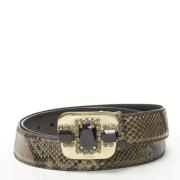 Pre-owned Leather belts Prada Vintage , Green , Dames