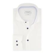 Witte Slim Fit Katoenen Overhemd Profuomo , White , Heren