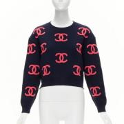 Pre-owned Cashmere tops Chanel Vintage , Blue , Dames