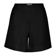 Wijd uitlopende hoge taille shorts met zakken MVP wardrobe , Black , D...