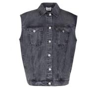 SAN Babila Denim Vest MVP wardrobe , Gray , Dames