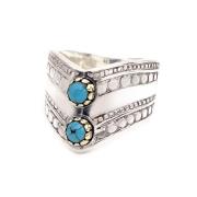 Turquoise Tibetaanse Zilveren Ring Jalan Jalan , Multicolor , Unisex