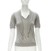 Pre-owned Wool tops Louis Vuitton Vintage , Gray , Dames